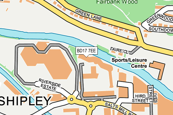 BD17 7EE map - OS OpenMap – Local (Ordnance Survey)