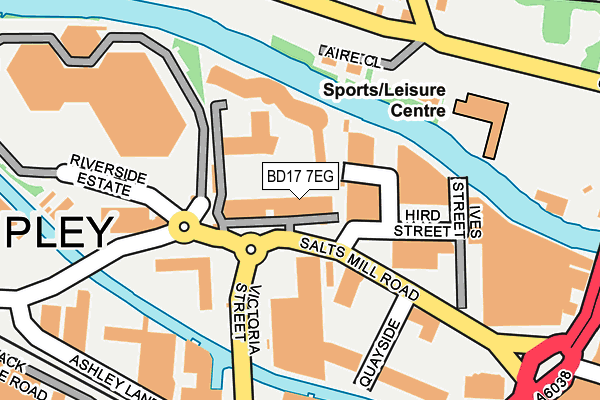 BD17 7EG map - OS OpenMap – Local (Ordnance Survey)