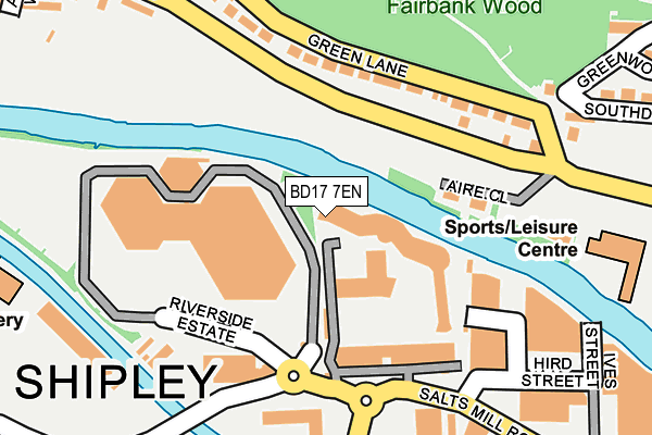 BD17 7EN map - OS OpenMap – Local (Ordnance Survey)