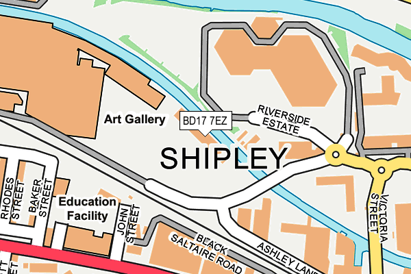 BD17 7EZ map - OS OpenMap – Local (Ordnance Survey)