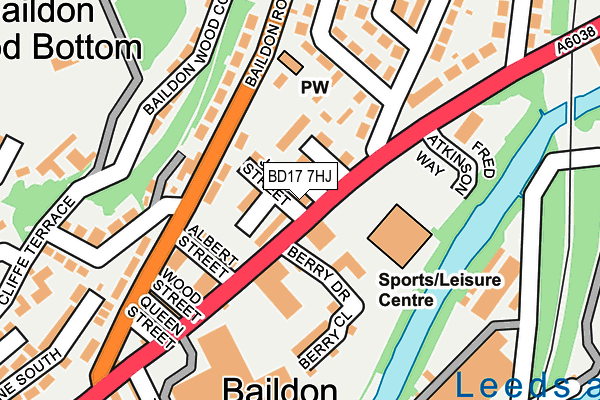 BD17 7HJ map - OS OpenMap – Local (Ordnance Survey)