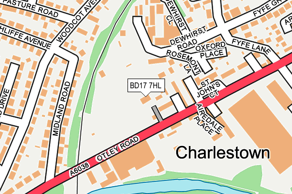 BD17 7HL map - OS OpenMap – Local (Ordnance Survey)