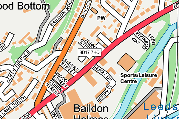 BD17 7HQ map - OS OpenMap – Local (Ordnance Survey)