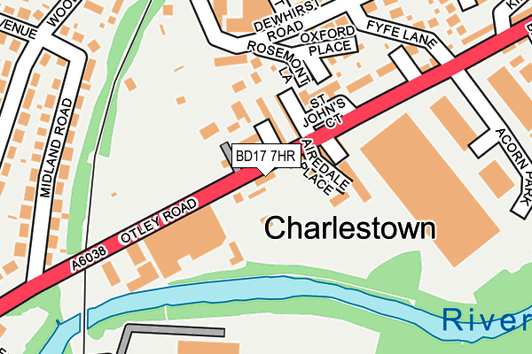 BD17 7HR map - OS OpenMap – Local (Ordnance Survey)