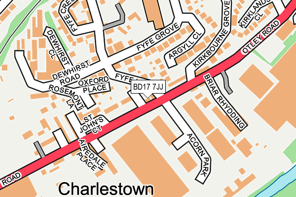 BD17 7JJ map - OS OpenMap – Local (Ordnance Survey)