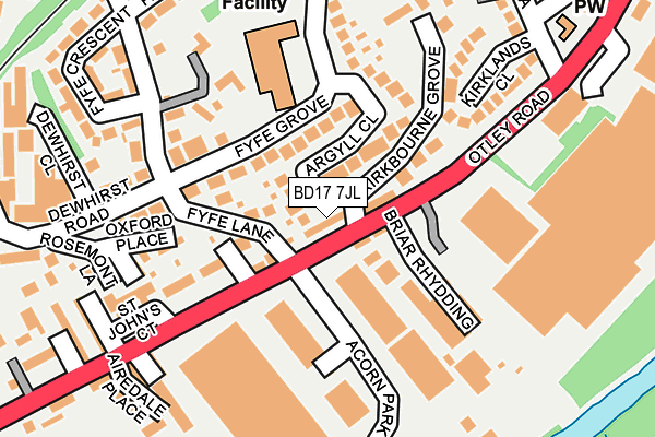 BD17 7JL map - OS OpenMap – Local (Ordnance Survey)