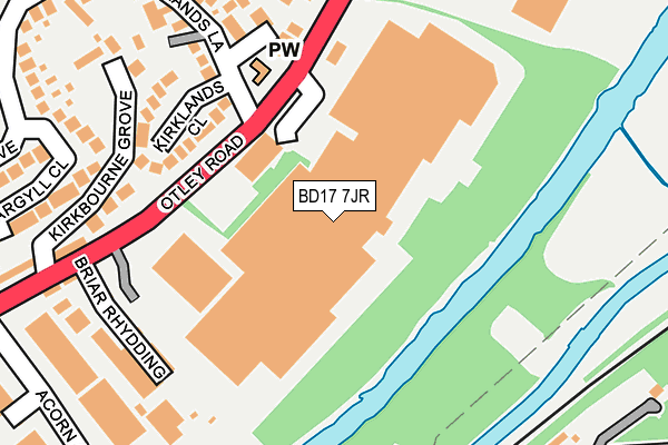 BD17 7JR map - OS OpenMap – Local (Ordnance Survey)