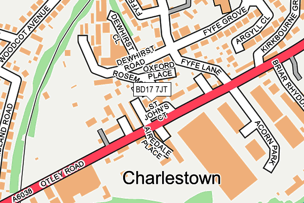 BD17 7JT map - OS OpenMap – Local (Ordnance Survey)