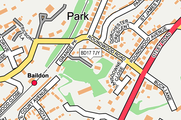 BD17 7JY map - OS OpenMap – Local (Ordnance Survey)