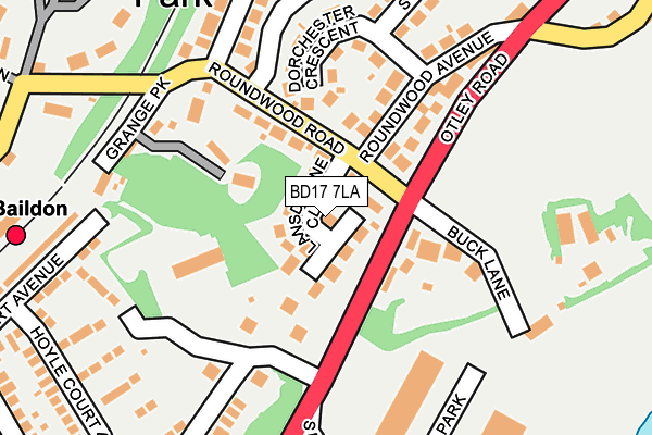 BD17 7LA map - OS OpenMap – Local (Ordnance Survey)