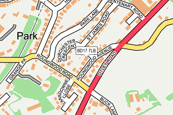 BD17 7LB map - OS OpenMap – Local (Ordnance Survey)