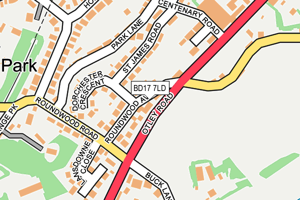 BD17 7LD map - OS OpenMap – Local (Ordnance Survey)