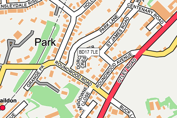 BD17 7LE map - OS OpenMap – Local (Ordnance Survey)