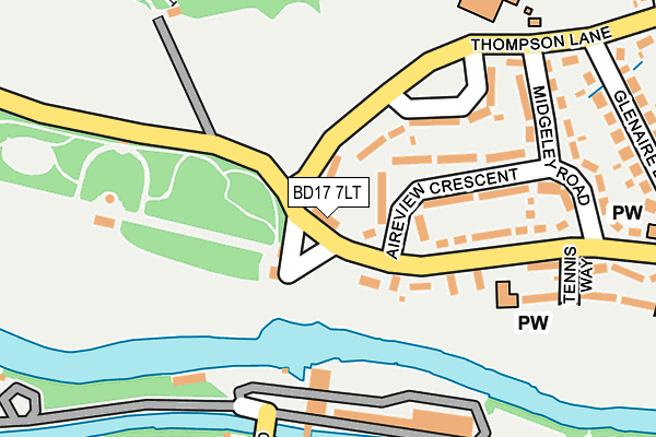 BD17 7LT map - OS OpenMap – Local (Ordnance Survey)