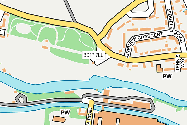 BD17 7LU map - OS OpenMap – Local (Ordnance Survey)