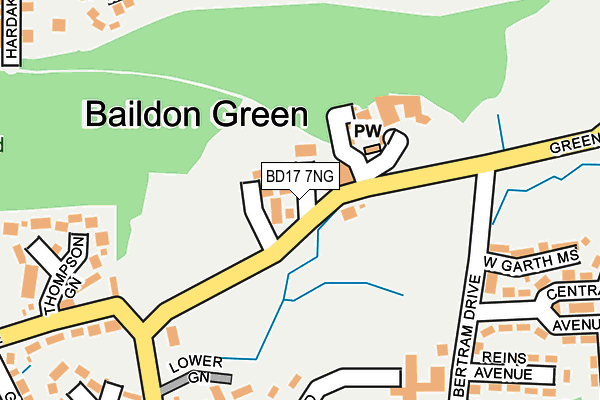 BD17 7NG map - OS OpenMap – Local (Ordnance Survey)