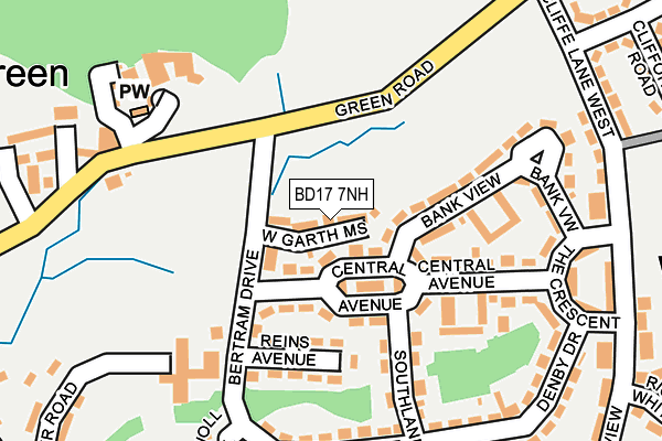 BD17 7NH map - OS OpenMap – Local (Ordnance Survey)