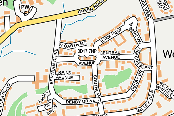 BD17 7NP map - OS OpenMap – Local (Ordnance Survey)