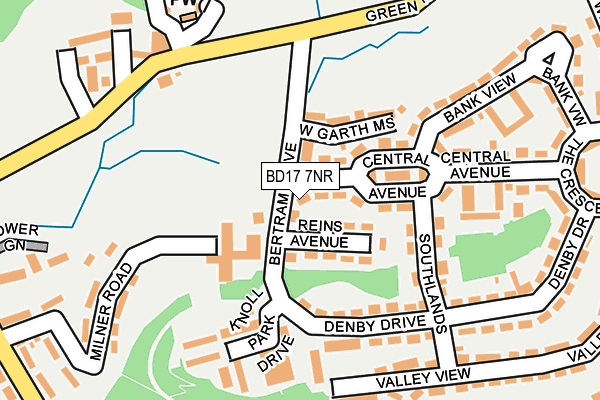 BD17 7NR map - OS OpenMap – Local (Ordnance Survey)
