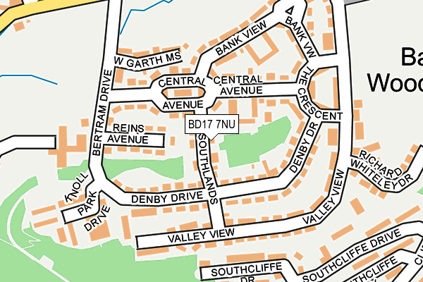 BD17 7NU map - OS OpenMap – Local (Ordnance Survey)