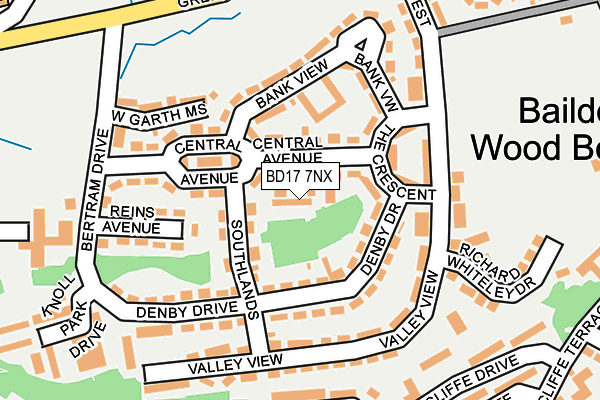 BD17 7NX map - OS OpenMap – Local (Ordnance Survey)