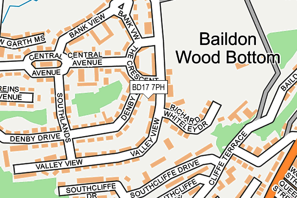 BD17 7PH map - OS OpenMap – Local (Ordnance Survey)