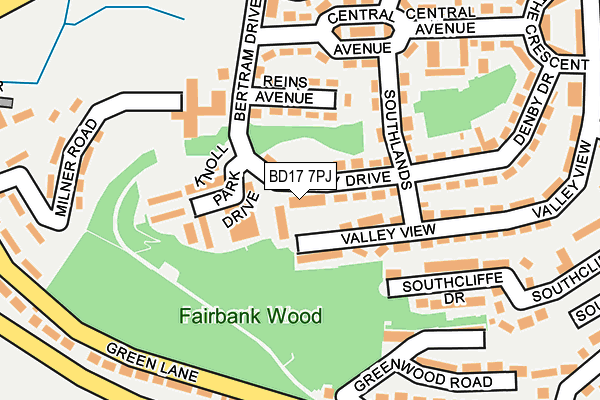 BD17 7PJ map - OS OpenMap – Local (Ordnance Survey)