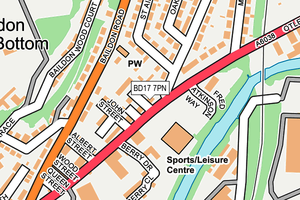 BD17 7PN map - OS OpenMap – Local (Ordnance Survey)