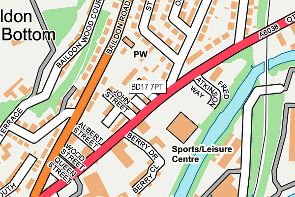 BD17 7PT map - OS OpenMap – Local (Ordnance Survey)