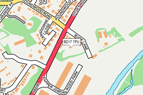BD17 7PU map - OS OpenMap – Local (Ordnance Survey)