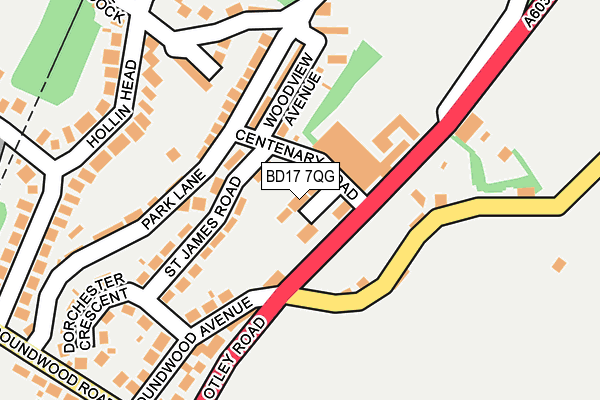 BD17 7QG map - OS OpenMap – Local (Ordnance Survey)