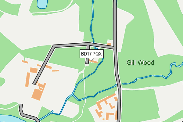 BD17 7QX map - OS OpenMap – Local (Ordnance Survey)