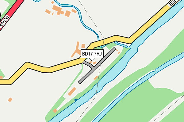 BD17 7RJ map - OS OpenMap – Local (Ordnance Survey)