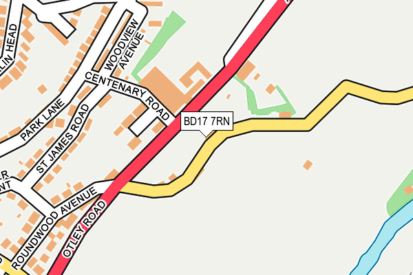 BD17 7RN map - OS OpenMap – Local (Ordnance Survey)