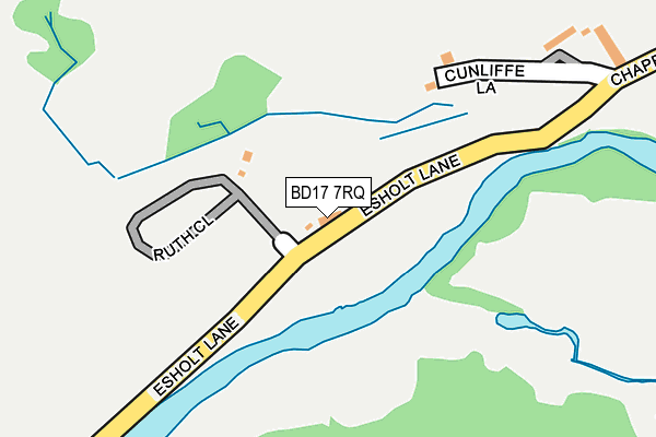 BD17 7RQ map - OS OpenMap – Local (Ordnance Survey)