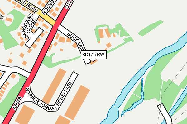 BD17 7RW map - OS OpenMap – Local (Ordnance Survey)