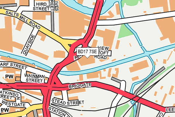 BD17 7SE map - OS OpenMap – Local (Ordnance Survey)