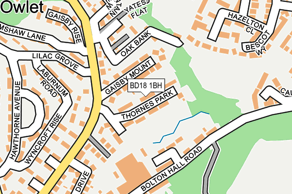 BD18 1BH map - OS OpenMap – Local (Ordnance Survey)
