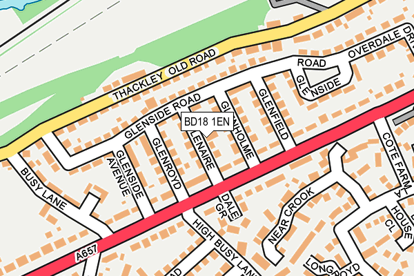 BD18 1EN map - OS OpenMap – Local (Ordnance Survey)