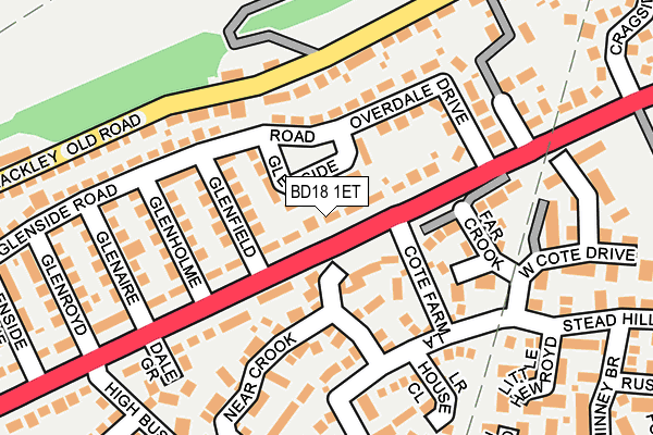 BD18 1ET map - OS OpenMap – Local (Ordnance Survey)