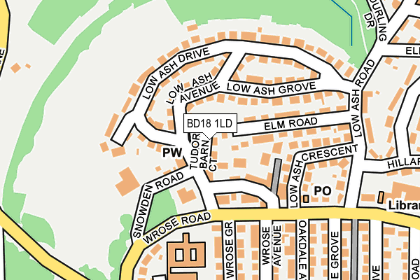 BD18 1LD map - OS OpenMap – Local (Ordnance Survey)
