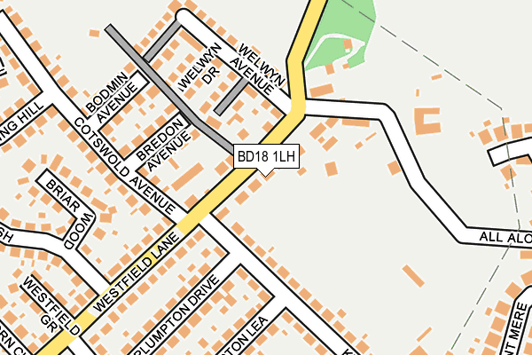 BD18 1LH map - OS OpenMap – Local (Ordnance Survey)