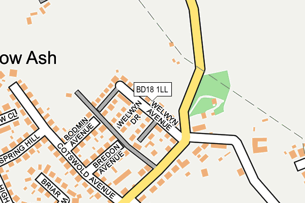 BD18 1LL map - OS OpenMap – Local (Ordnance Survey)