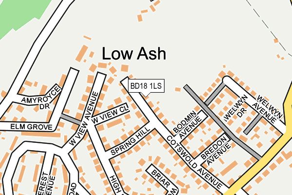 BD18 1LS map - OS OpenMap – Local (Ordnance Survey)