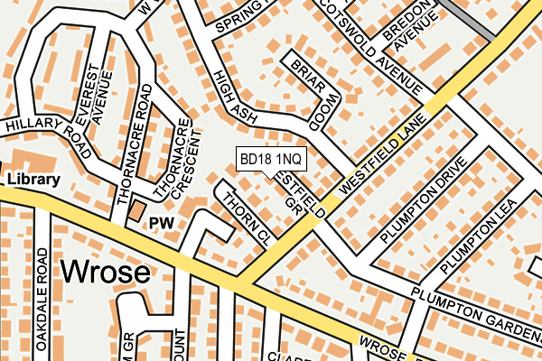 BD18 1NQ map - OS OpenMap – Local (Ordnance Survey)