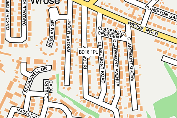 BD18 1PL map - OS OpenMap – Local (Ordnance Survey)