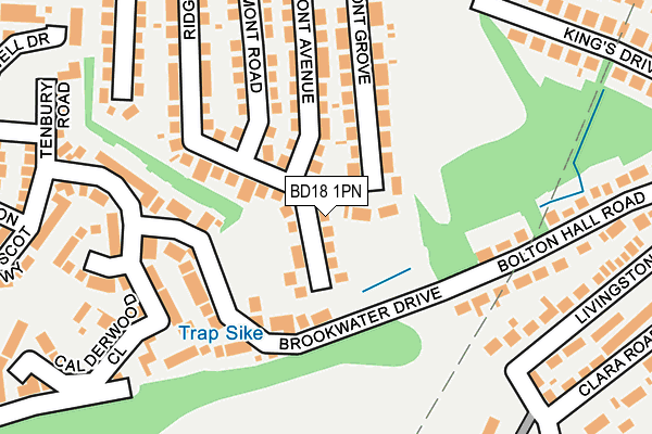 BD18 1PN map - OS OpenMap – Local (Ordnance Survey)