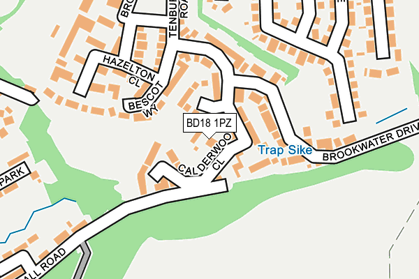 BD18 1PZ map - OS OpenMap – Local (Ordnance Survey)