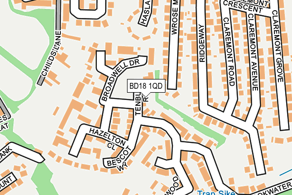BD18 1QD map - OS OpenMap – Local (Ordnance Survey)
