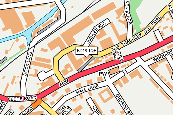 BD18 1QF map - OS OpenMap – Local (Ordnance Survey)